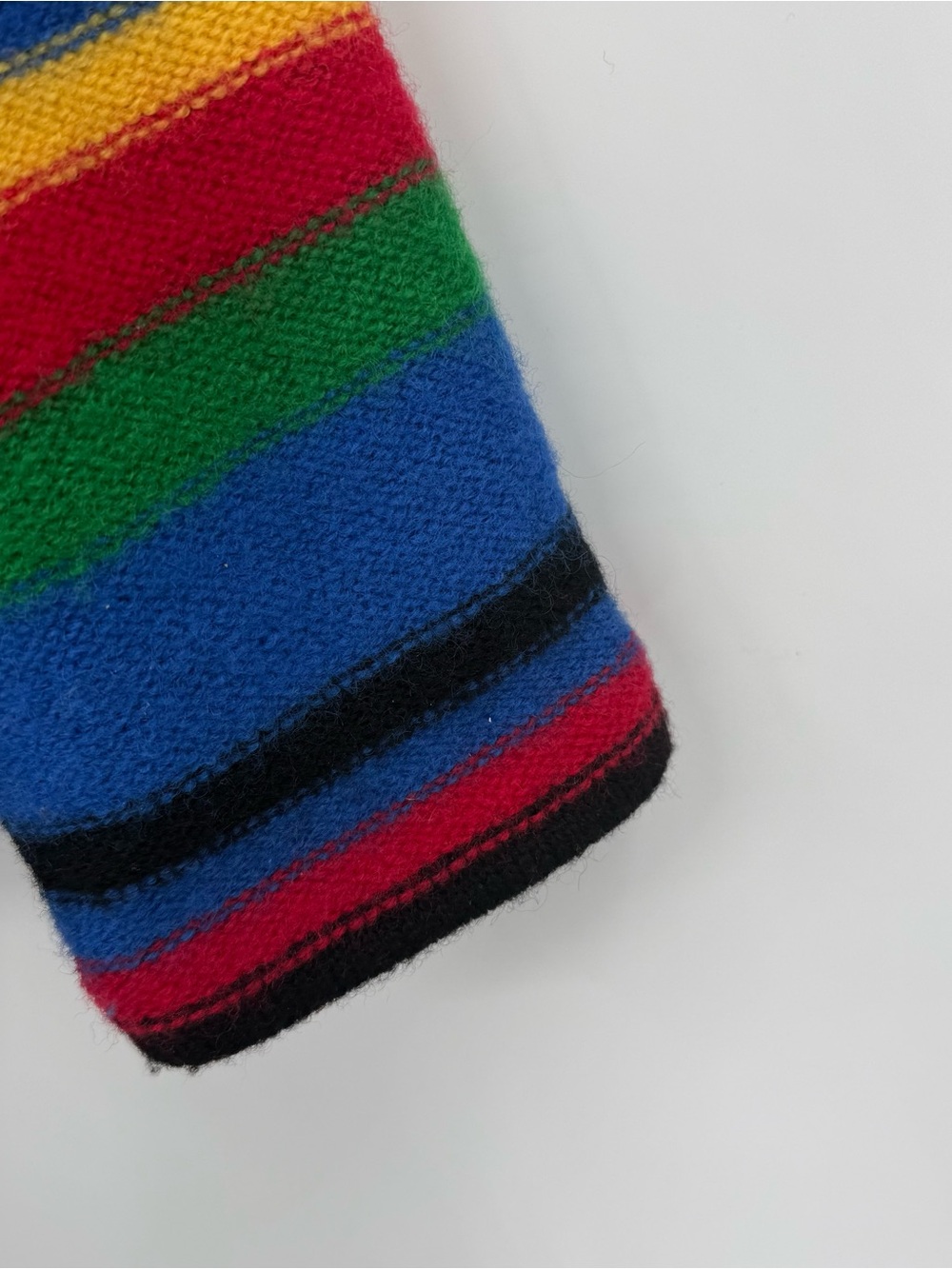 Vintage Talbots Womens Small Wool Striped Cardigan Sweater Rainbow button - Picture 6 of 10